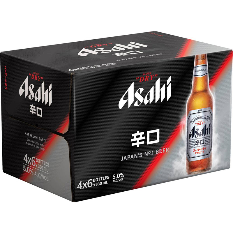 Asahi Super Dry Premium Lager 24x330ml - Bottles
