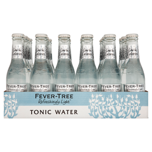 Fever Tree Tonic Water Refreshingly Light 24x200ml - Bottles