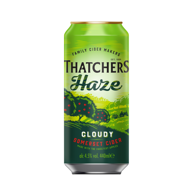 Thatchers Haze Cloudy Cider 24x440ml - Cans