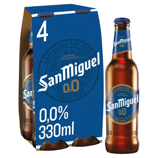 San Miguel 0.0% Alcohol Free Lager 24x330ml - Bottles