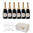 Laurent Perrier x 6 Bottles + 6 x Flutes