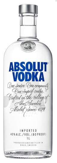Absolut Blue Label Vodka - Litre