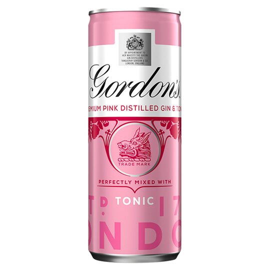 Gordon's Pink Gin & Tonic 12x250ml Can